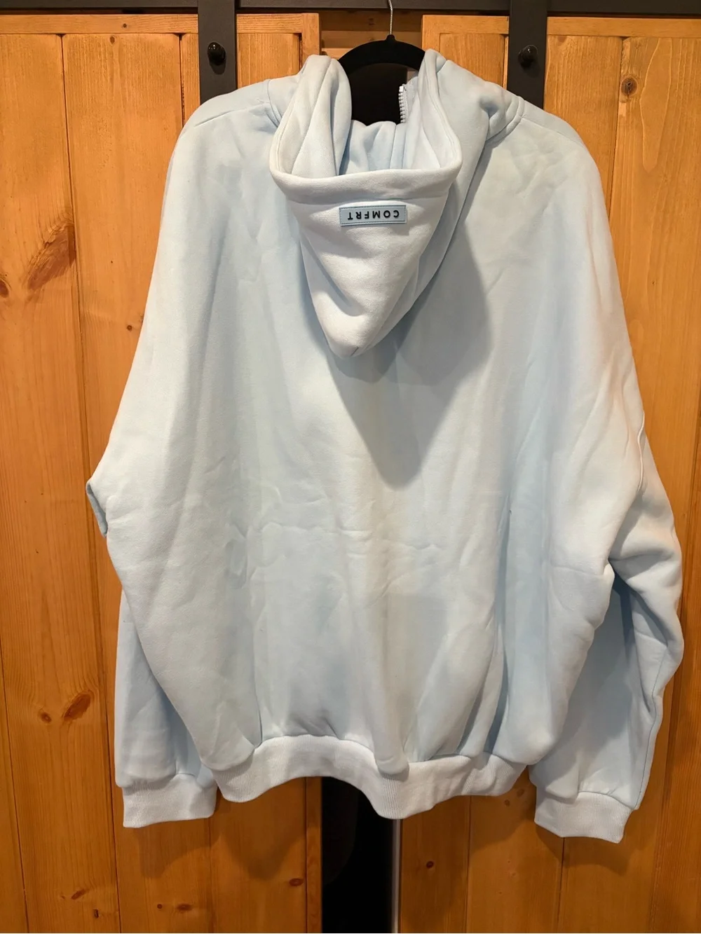 Comfrt Pastel Collection Zip Up Hoodie - Pastel Sky Blue - Picture 2 of 3
